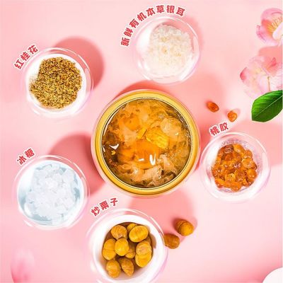 Harga yang bagus Instant Osmanthus Chestnut Stewed Peach Gum White Fungus Dessert Soup 168g on line