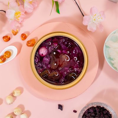 Harga yang bagus Purple Sweet Potato Peach Gum Tremella Soup Light Dessert 168g 228g on line
